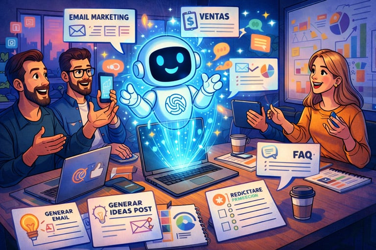 ejemplos para automatizar tareas en chat gpt en marketing digital