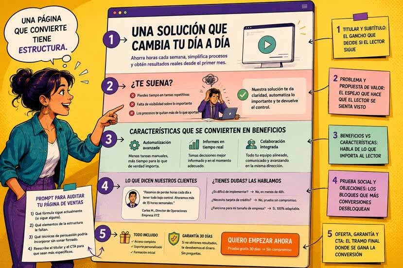 estructura de copy para pagina de ventas